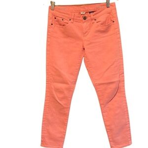 Women’s skinny stretch Jeans, Color coral orange, Size 6, used $7.00